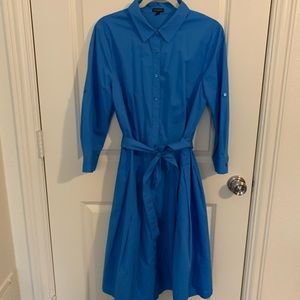 Talbots classic poplin shirt dress